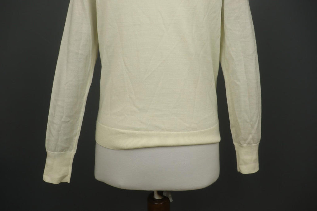 LA MAILLE SEZANE Cream Knitted Raglan Sleeve Crew Neck Pullover Sweater – Size XS