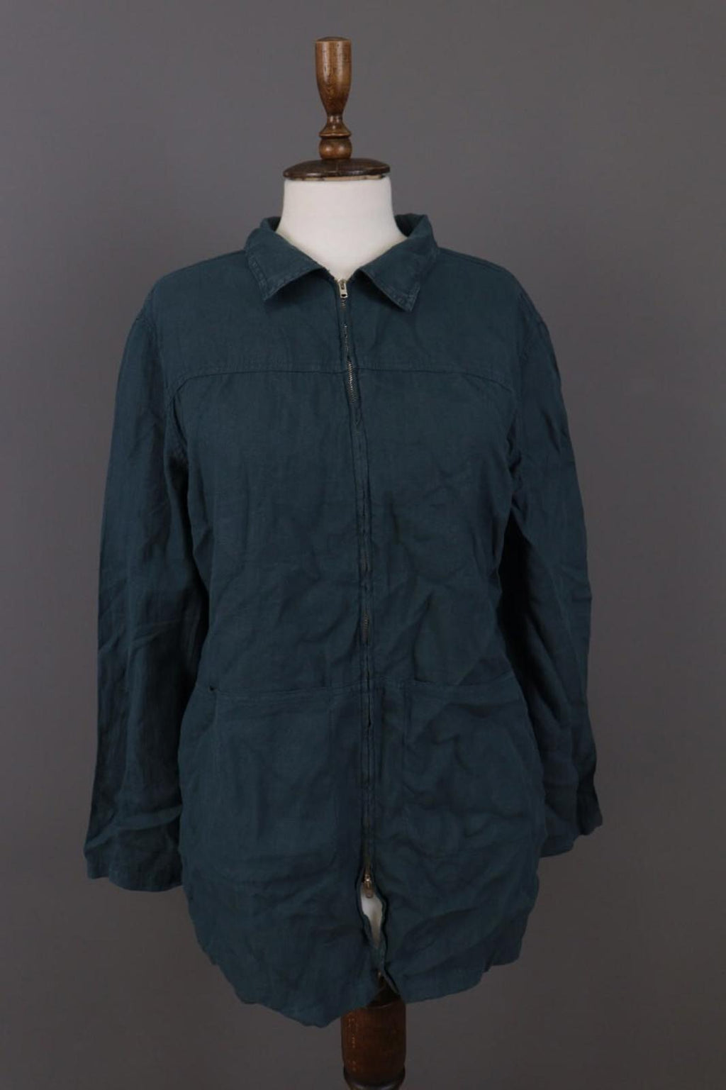TRANSIT PAR SUCH 164 Blue Lagenlook Lightweight Linen Coat Jacket – Size 5