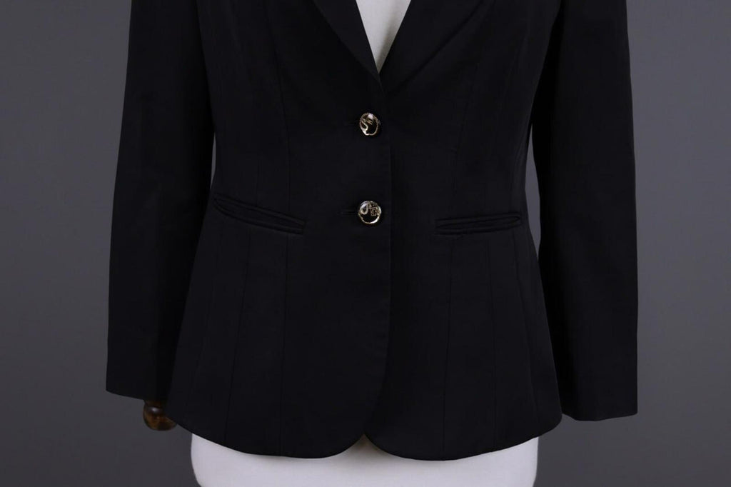 CLASS ROBERTO CAVALLI Black Two Button Lightweight Blazer Jacket – Size 44