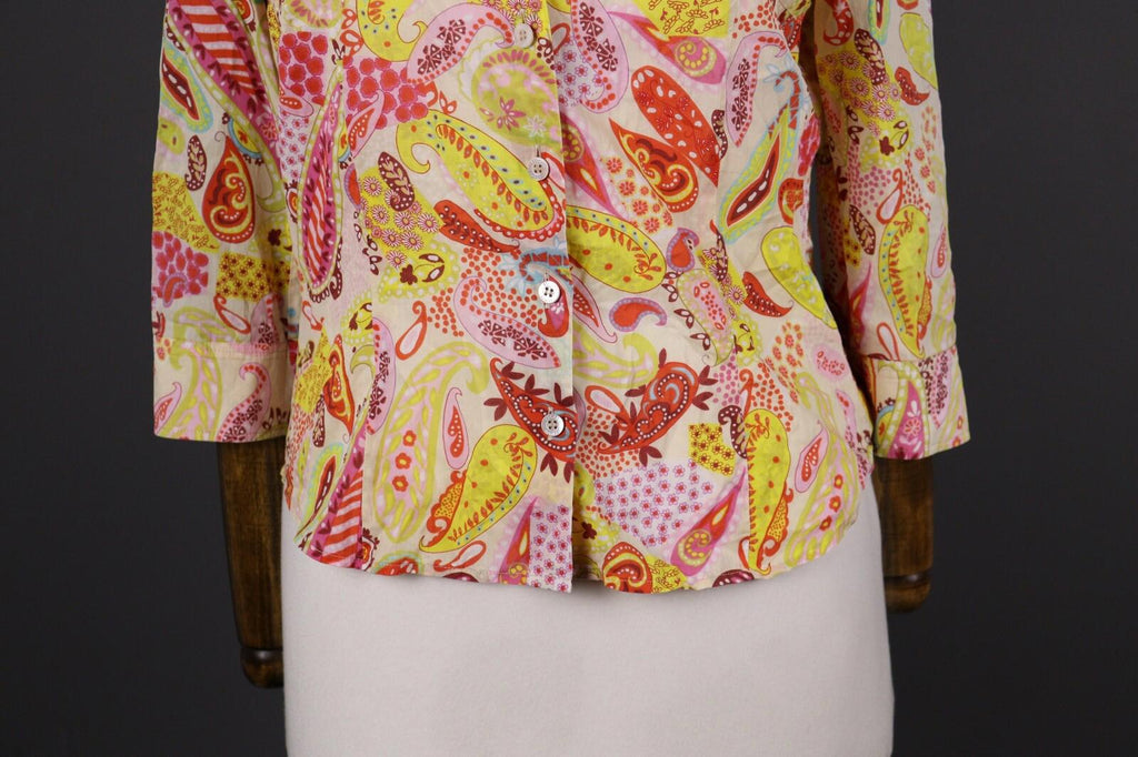 ESCADA SPORT Multicolor Jacquard Paisley Long Sleeve Blouse Shirt – Size 36