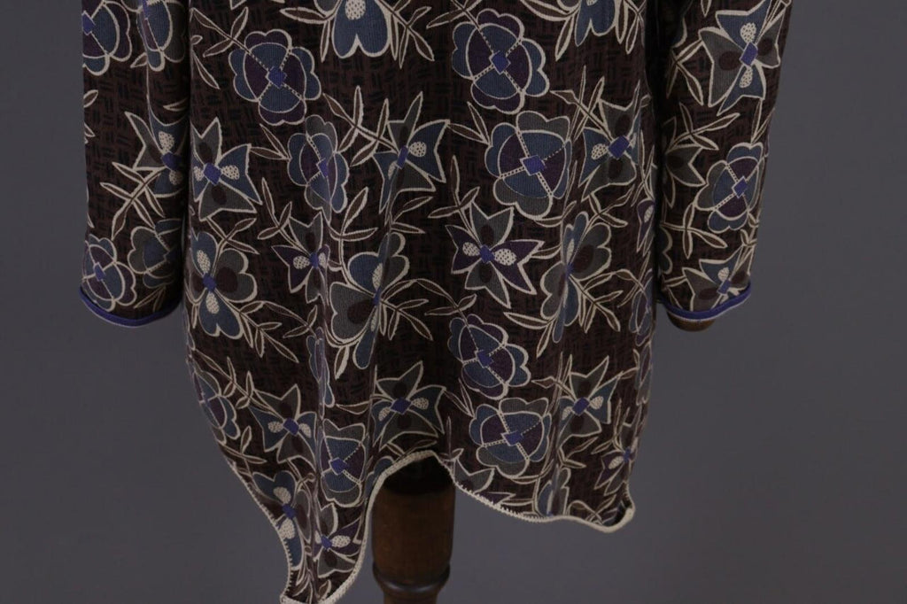 GUDRUN SJODEN Brown Floral Button Down Long Cardigan Sweater – Size M – Used