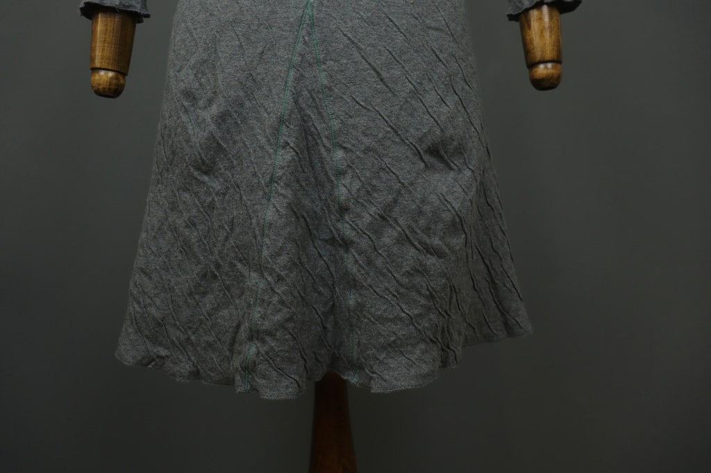GUDRUN SJÖDEN Gray Polka Dot Textured Lopng Sleeve Pullover A-Line Dress – Size M