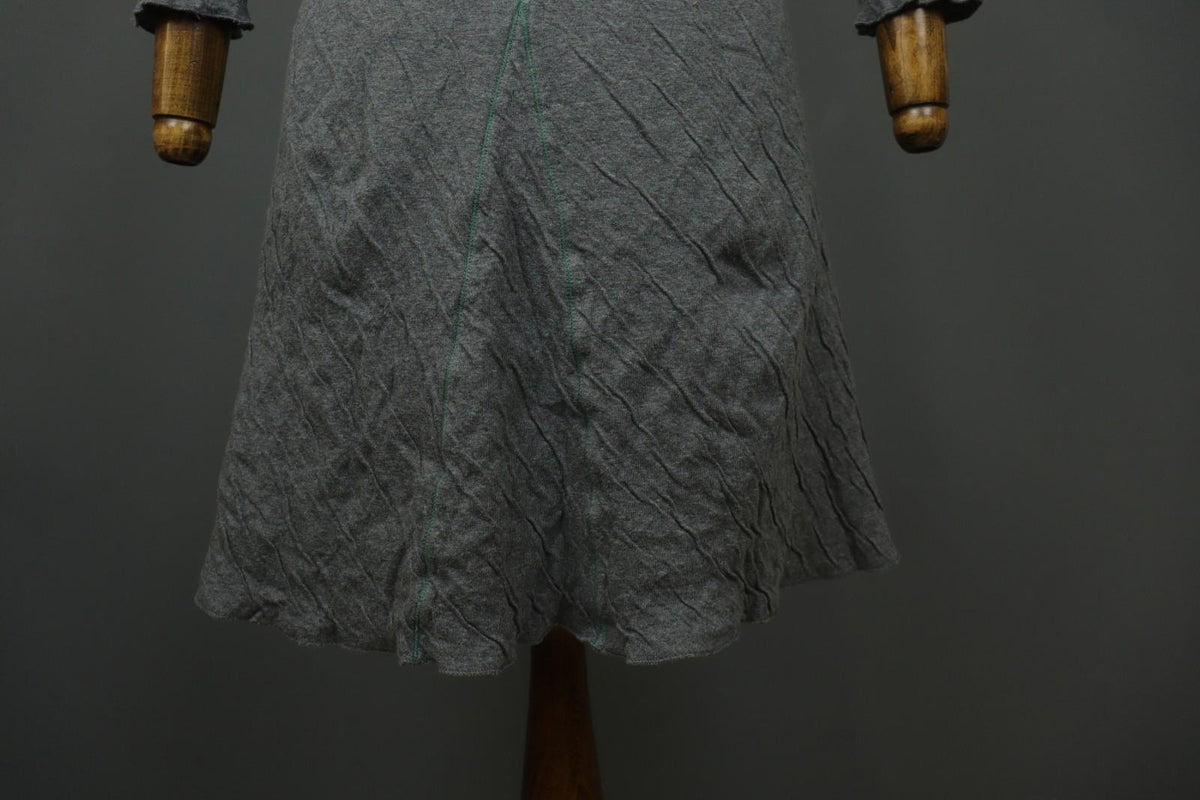 GUDRUN SJÖDEN Gray Polka Dot Textured Lopng Sleeve Pullover A-Line Dress – Size M
