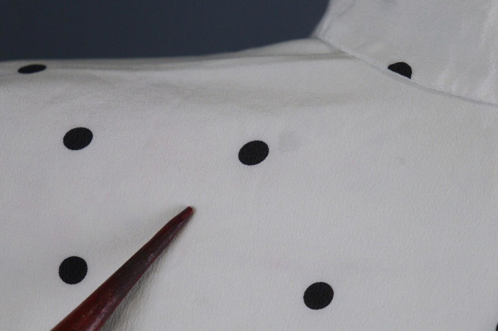 SEZANE Beige Black Polka Dots Long Sleeve Button Up Shirt – Size 36