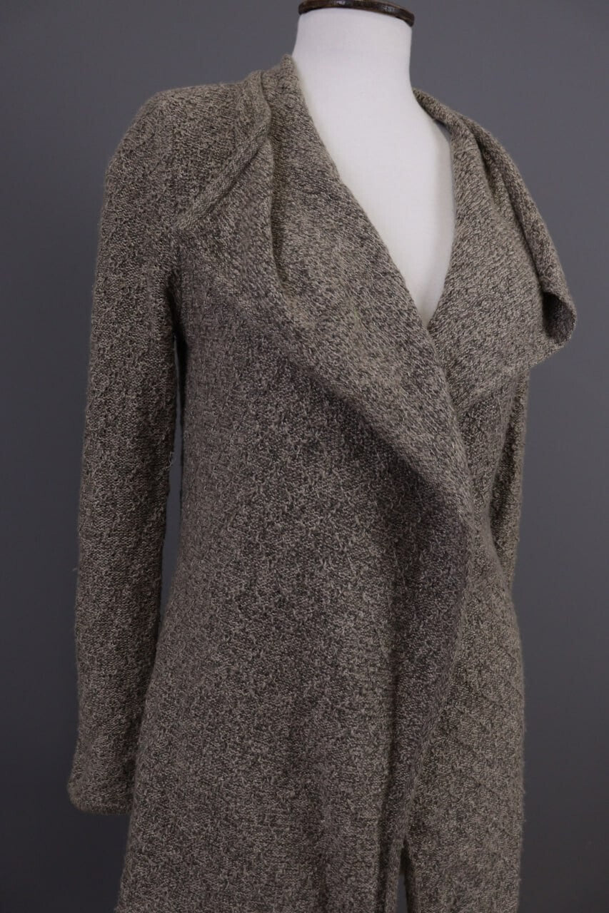 Used Lauren Ralph Lauren Brown Knitted Belted Coat Jacket – Size XS