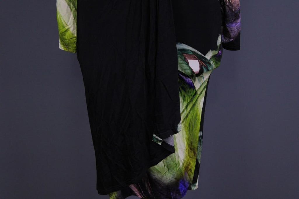 ETRO Multicolor Printed Lined Wrapped V-Neck Long Sleeve Bodycon Dress – Size 42