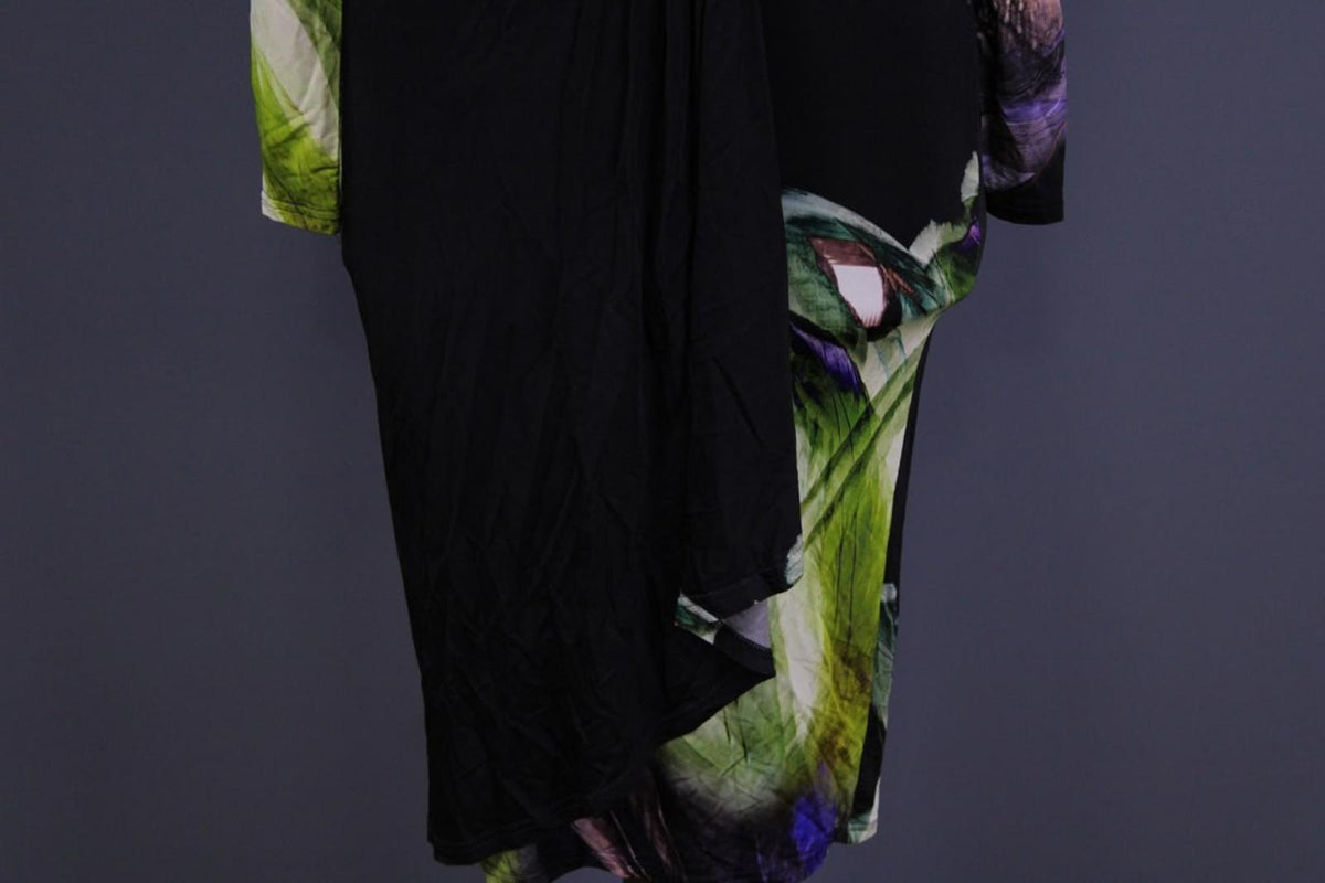 ETRO Multicolor Printed Lined Wrapped V-Neck Long Sleeve Bodycon Dress – Size 42