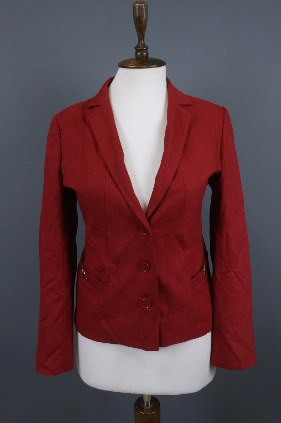 LOVE MOSCHINO Red Long Sleeve Three Button Coat Blazer – Size US 6