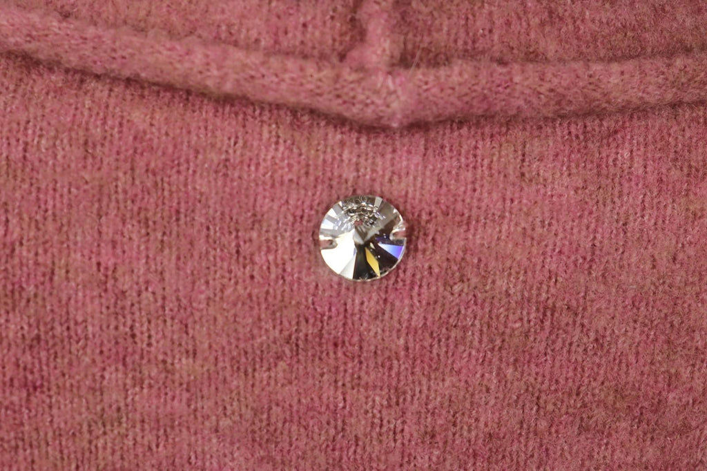 HIGH Pink Wool Tight Knitted Long Sleeve Turtle Neck Pullover Sweater – Size M