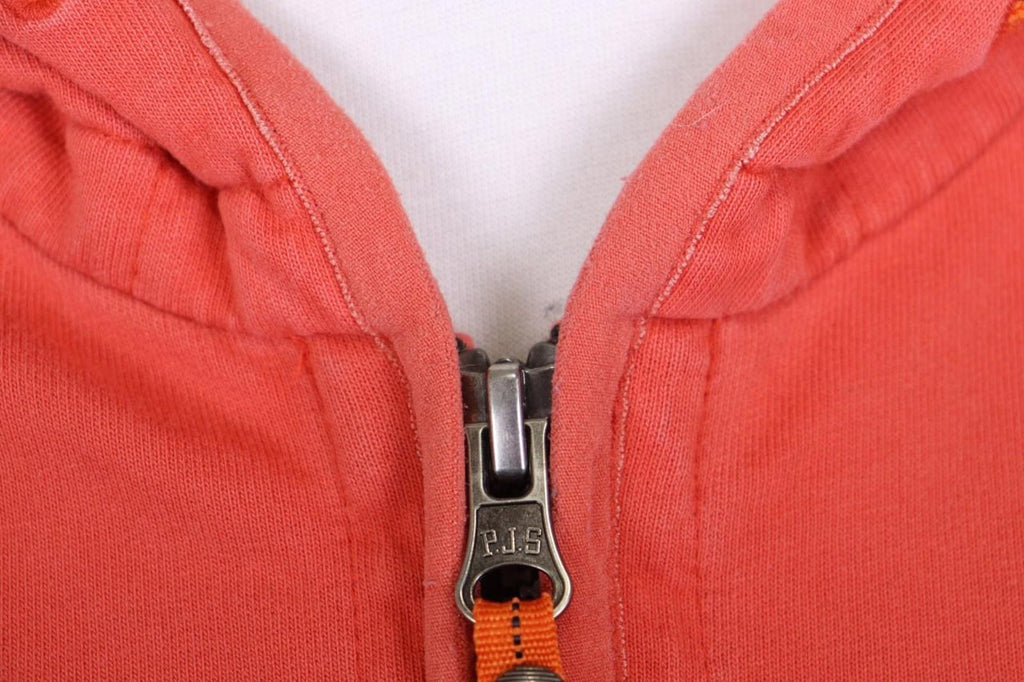 PARAJUMPERS Orange 100%Cotton Raglan Sleeve Drawstring Full Zip Hoodie – Size 2XL