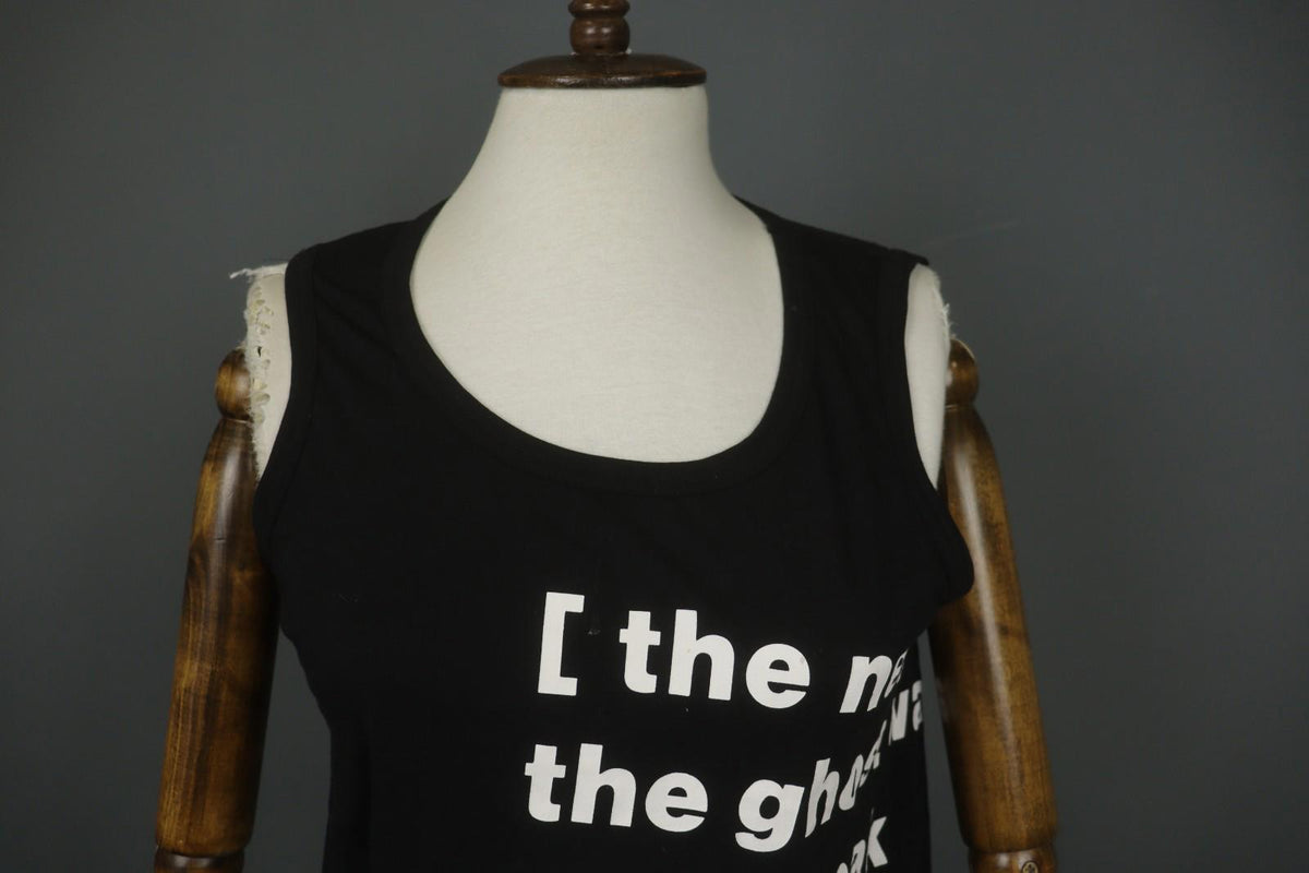 RUNDHOLZ Cropped Tank Top Black Wide Strap Round Neck Regular Pullover – Size S/M