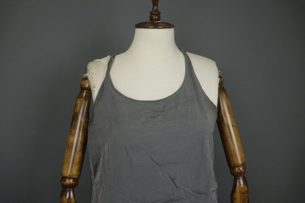 RUNDHOLZ Gray Round Neck Wide Strap Regular Fit Pullover Tank Top – Size M