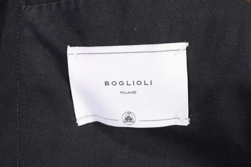 BOGLIOLI Black Wool Formal Notch Lapel Single Breasted Blazer K Jacket – Size 50