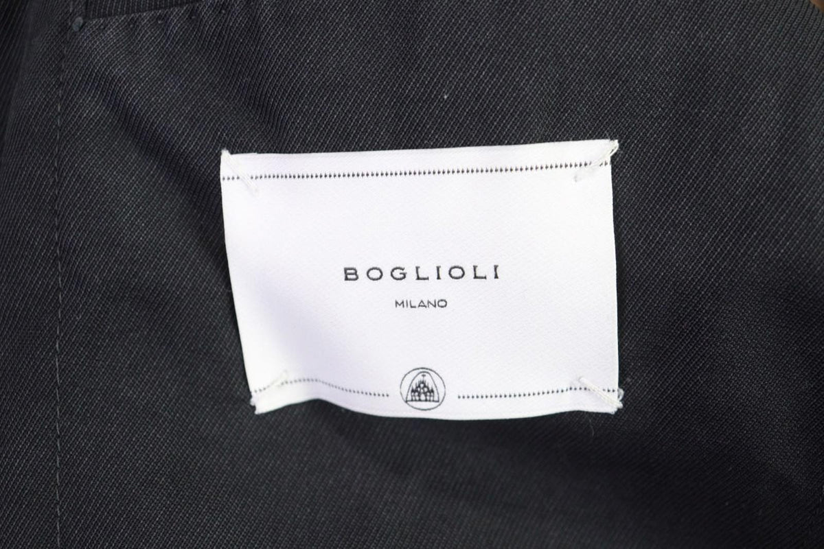 BOGLIOLI Black Wool Formal Notch Lapel Single Breasted Blazer K Jacket – Size 50