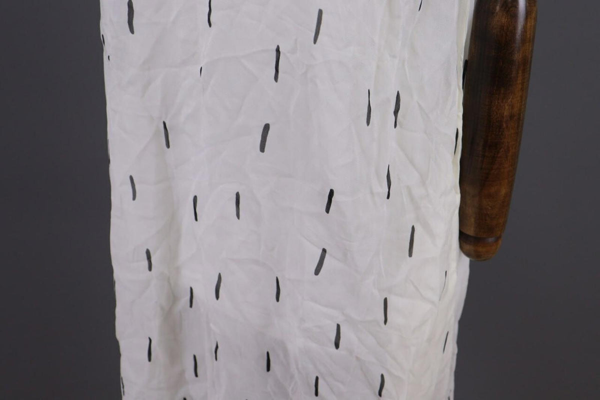 GUDRUN SJODEN White Printed Sleeveless Lightweight Blouson Dress – Size S
