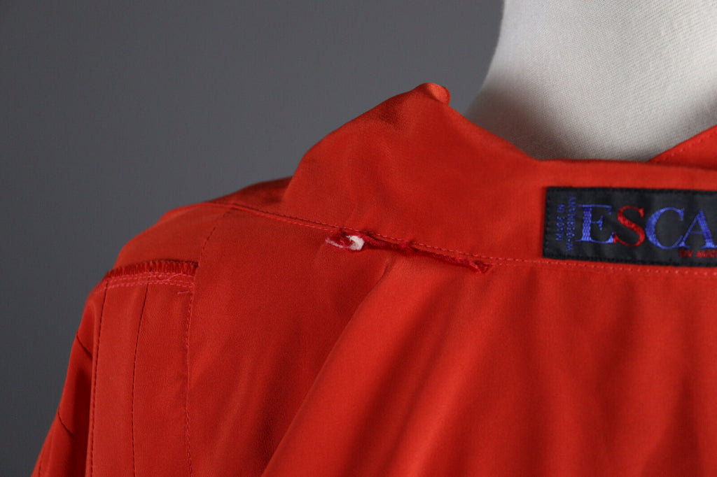 Escada Vintage Red Designer Party Cocktail Blouse Shirt – Size L