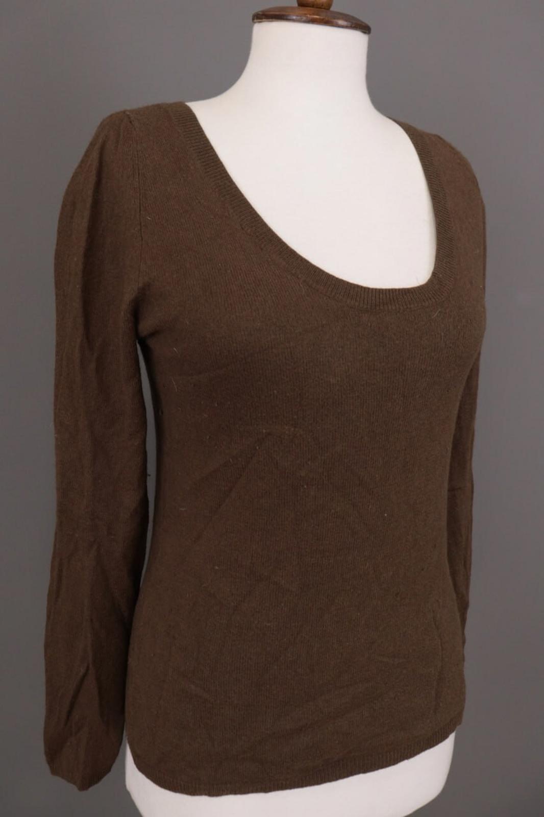 GUCCI Brown Knit Scoop Neck Sweater – Size L