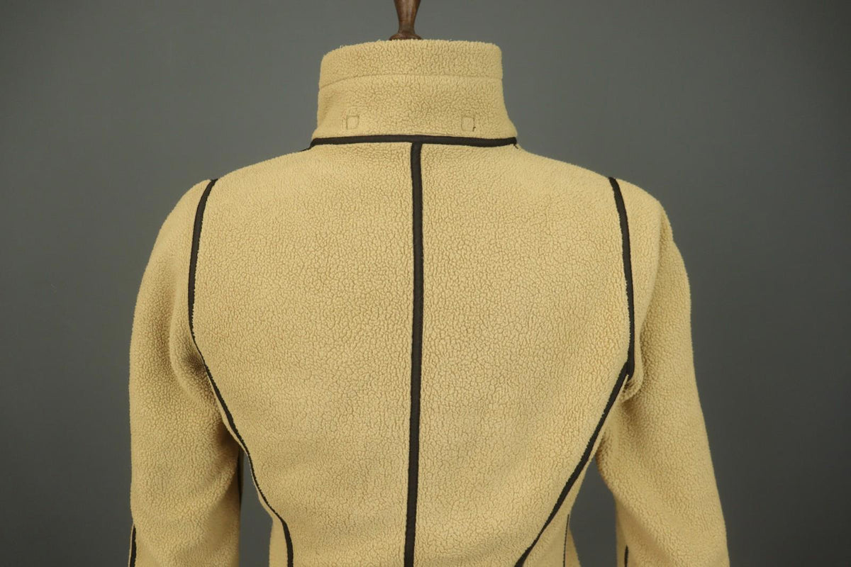 FRAUENSCHUH Tan Long Sleeve Mock Neck Athletic Full Zip Fleece Jacket – Size S