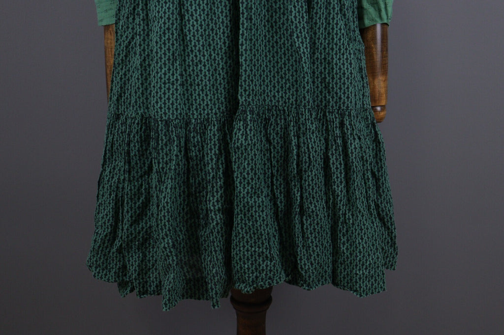 BA&SH Tanja Green Lagenlook Relaxed 3/4 Sleeve Blouson Dress – Size 0 / XS