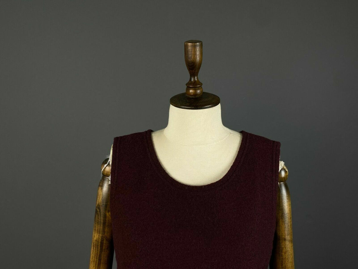 Vintage Deerberg by Oska Red Bordo Pure Wool Vest Sweater – Size 38 / 40