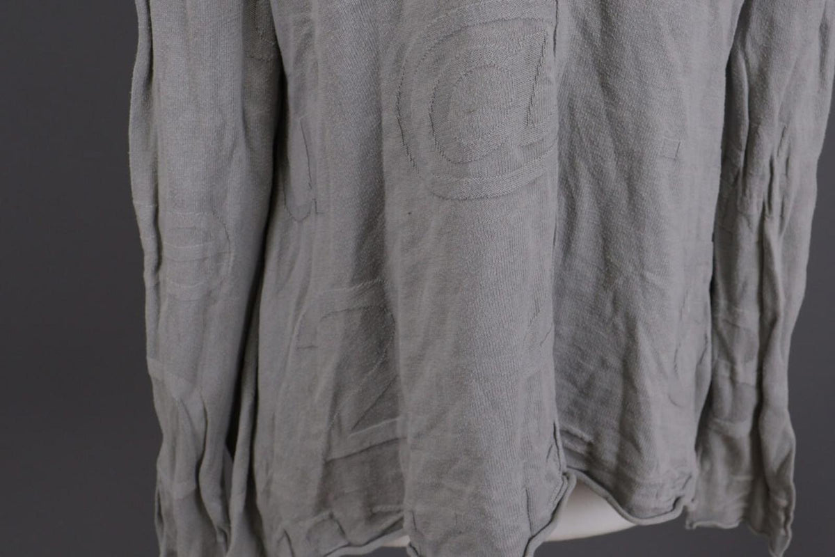 RUNDHOLZ Gray Embroidered Lagenloook Relaxed Cardigan Sweater – Size XL