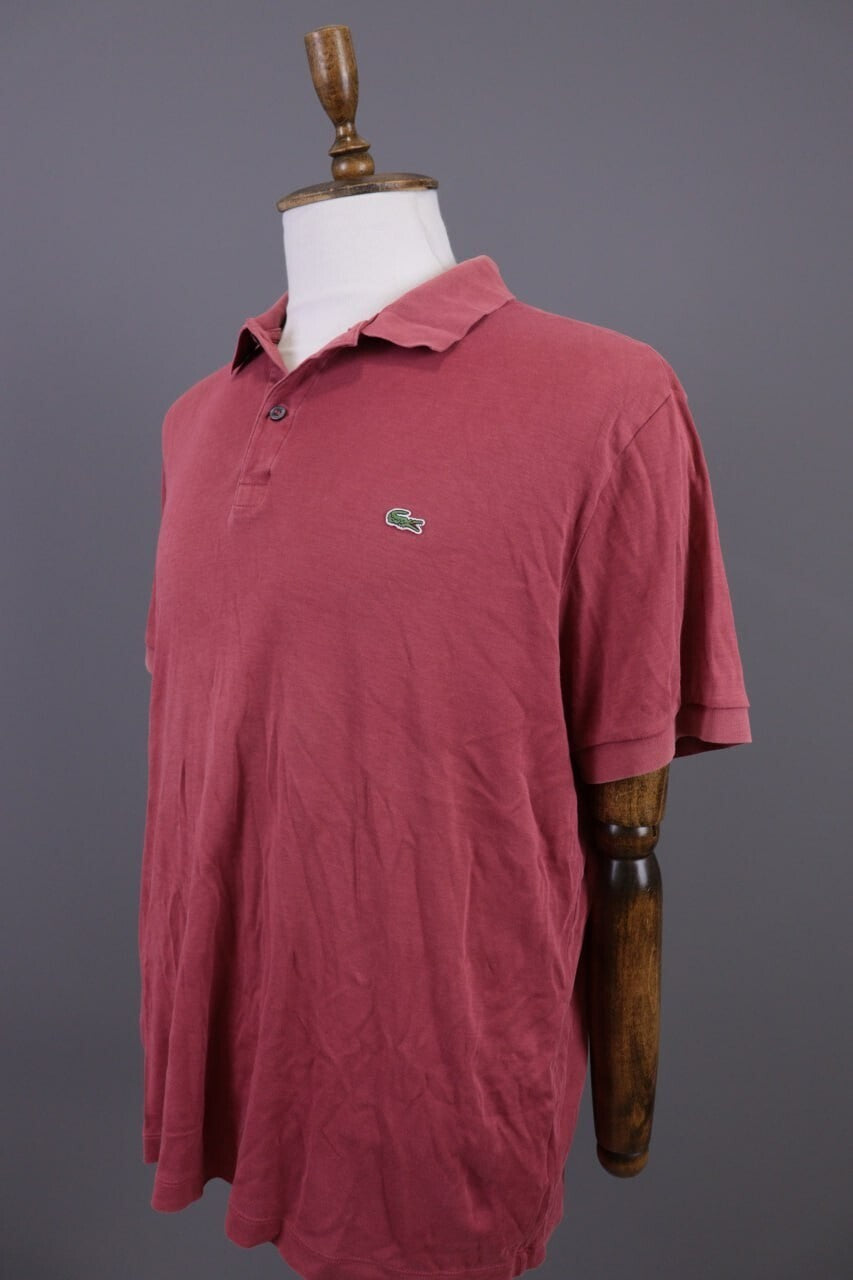 Lacoste Regular Fit Pink Summer Men Short Sleeve Polo Shirt – Size 7 / XXL