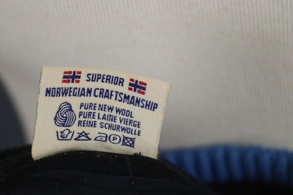 DALE OF NORWAY Blue Fair Isle Pure Wool Knit 1/4 Zip Ski Sweater