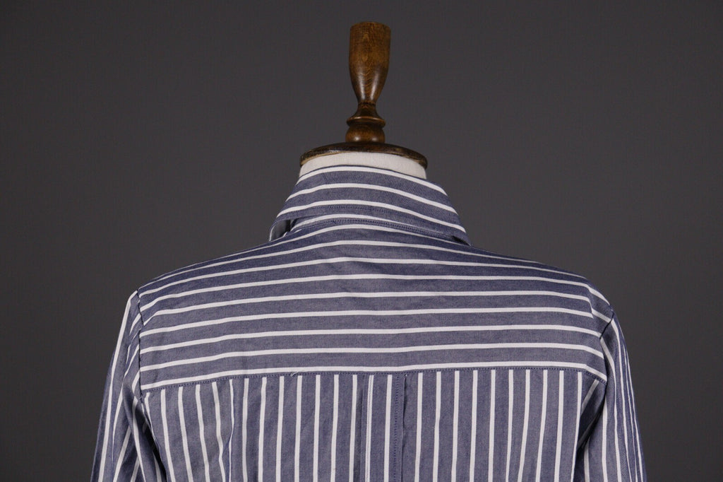 La Martina Blue Stripe Long Sleeve Button Blouse Shirt – Size M
