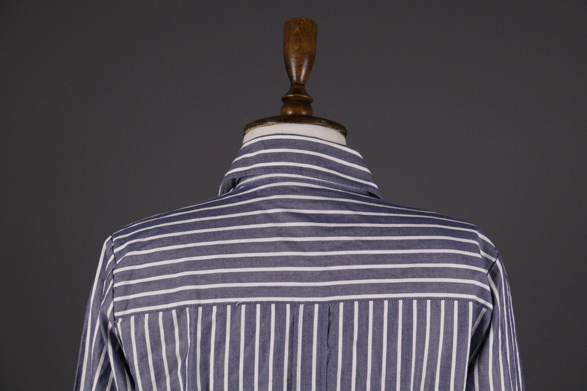 La Martina Blue Stripe Long Sleeve Button Blouse Shirt – Size M