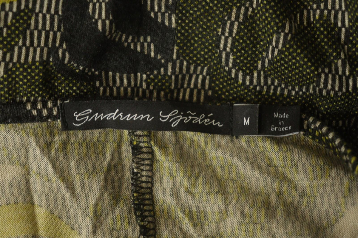 GUDRUN SJODEN Multicolor Floral Print Round Neck Long Sleeve Sheath Dress – Size M