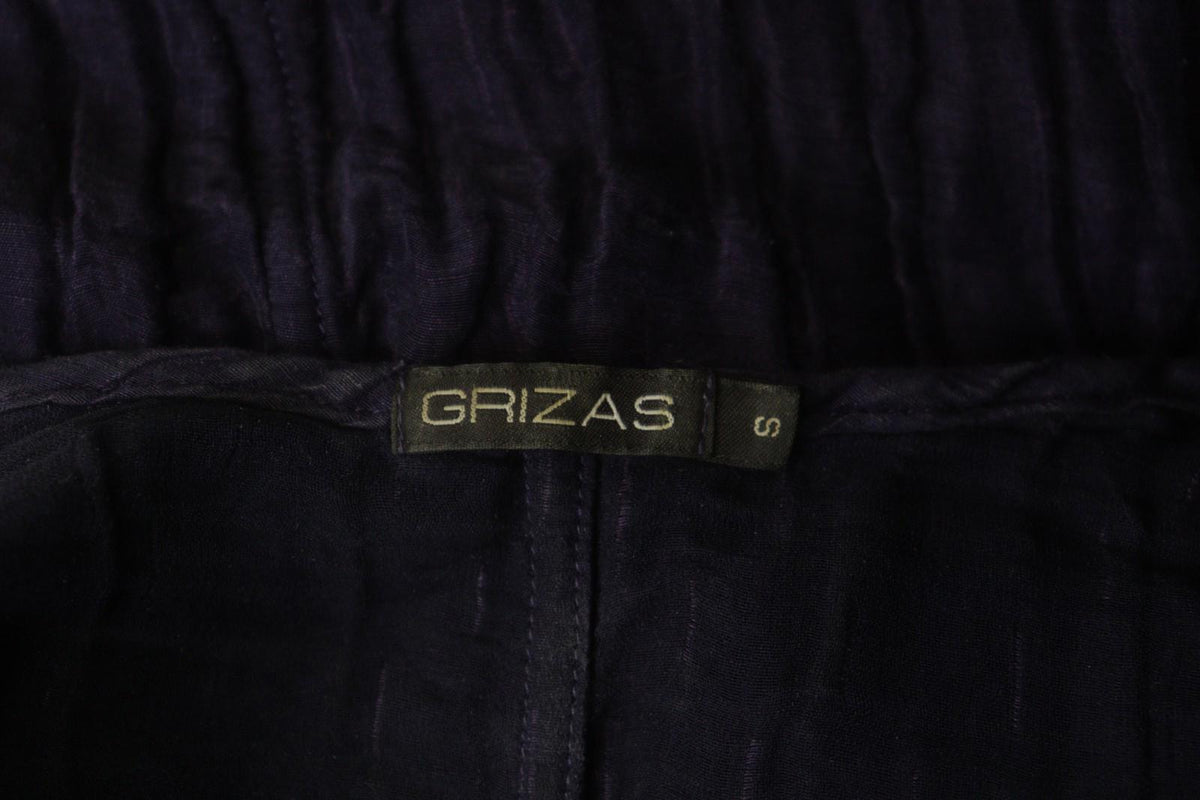 GRIZAS Purple Linen Regular Fit Wide Strap Scoop Neck Pullover Tank Dress – Size S