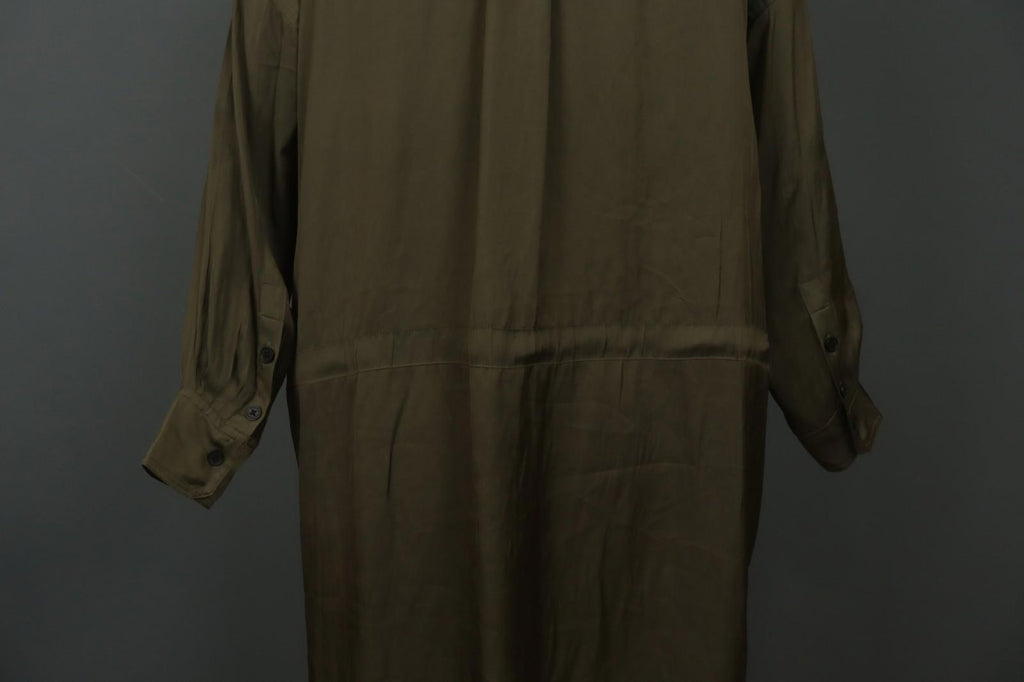ZADIG&VOLTAIRE Green Long Sleeve Band Collar Button Front Shirt Dress – Size S