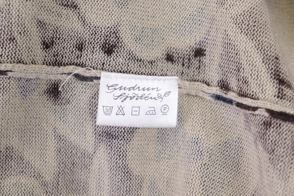 GUDRUN SJODEN Brown Floral Button Down Long Cardigan Sweater – Size M – Used