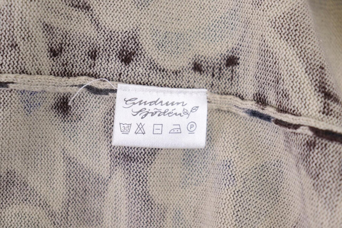 GUDRUN SJODEN Brown Floral Button Down Long Cardigan Sweater – Size M – Used
