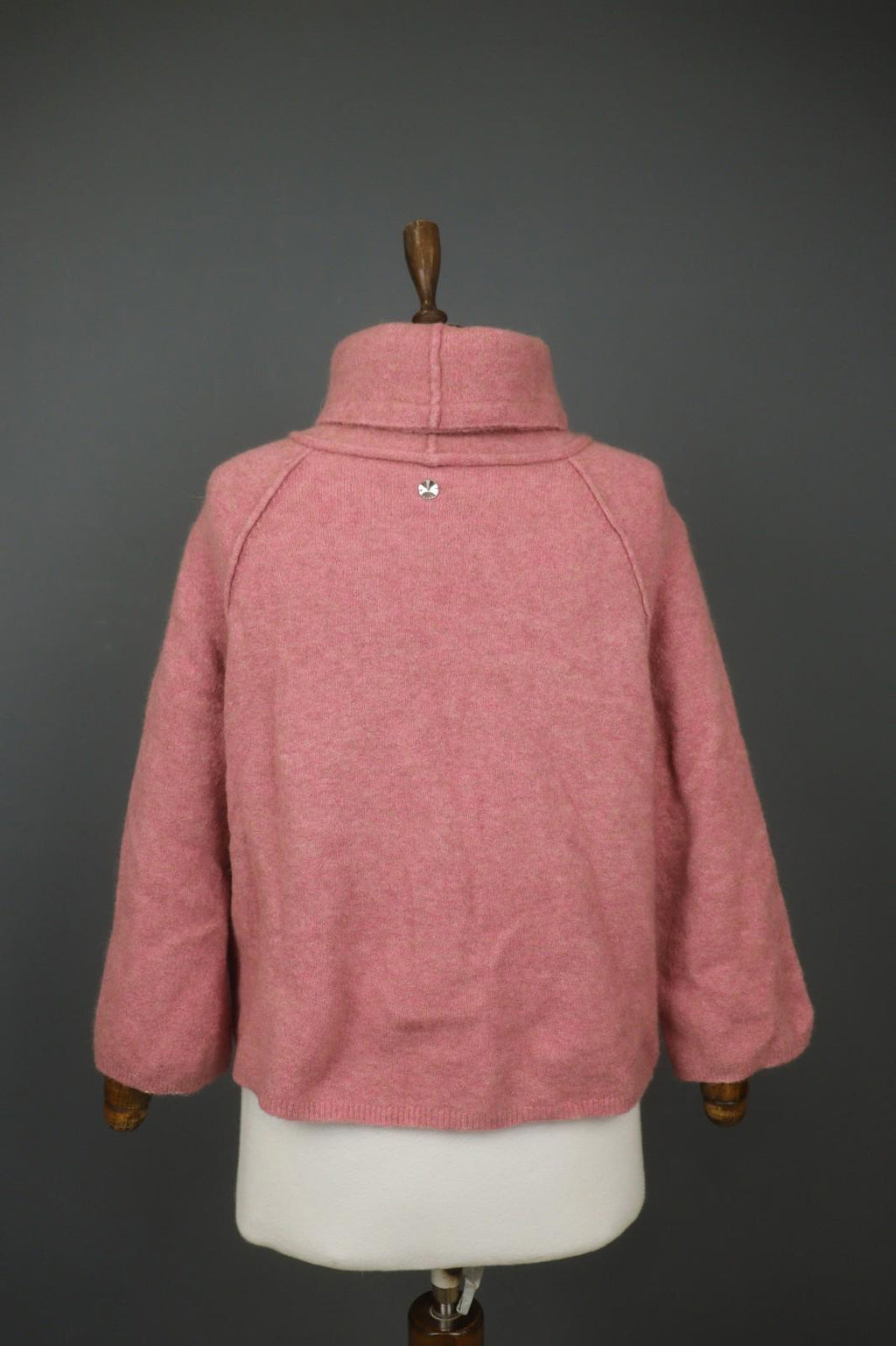 HIGH Pink Wool Tight Knitted Long Sleeve Turtle Neck Pullover Sweater – Size M