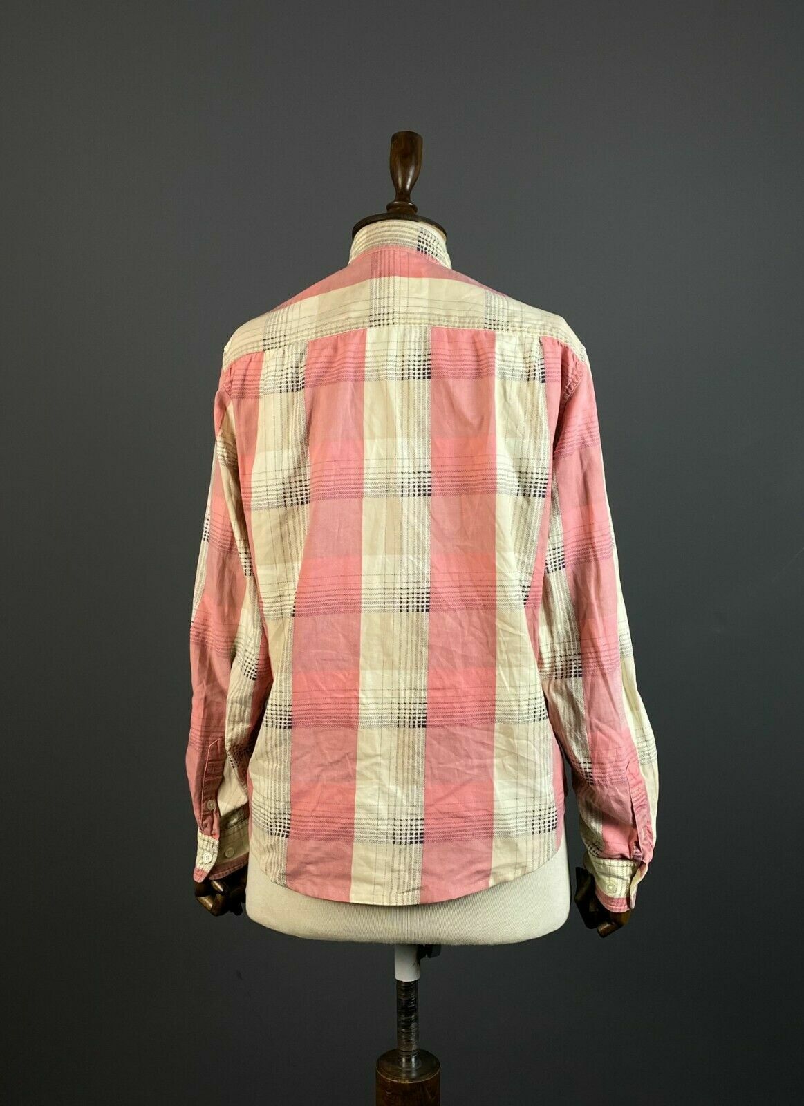 Supreme Pink Check Double Pocket Long Sleeve Button Up Shirt – Men's M