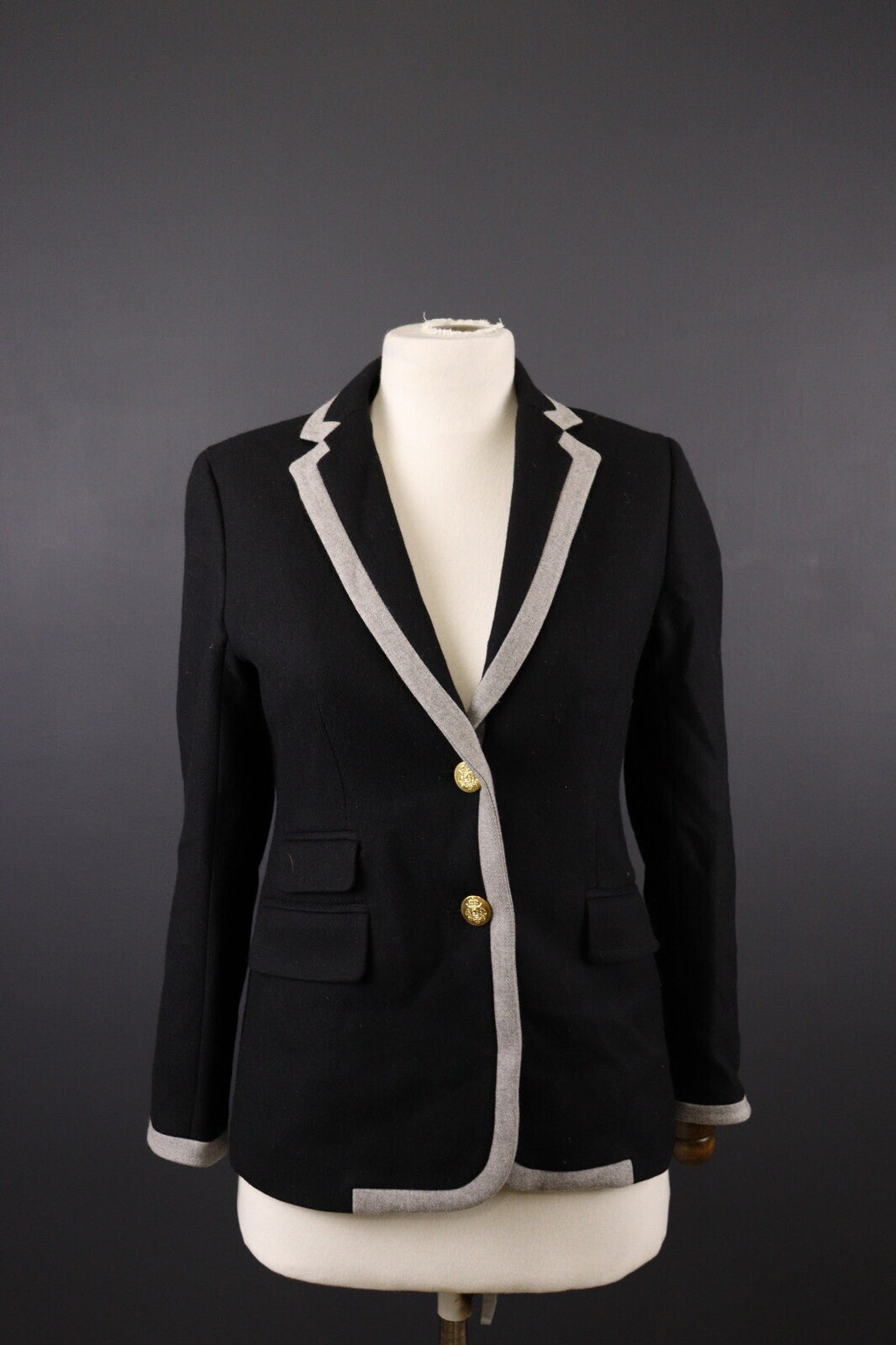 J. Crew Hacking Wool Two Button Herringbone Blazer Jacket – Size 2