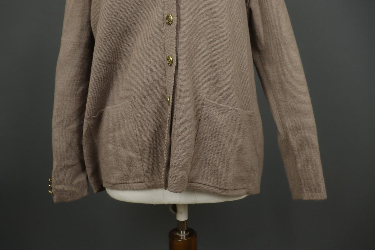 ZADIG & VOLTAIRE Brown Knitted V-Neck Long Sleeve Button Cardigan Sweater M/L