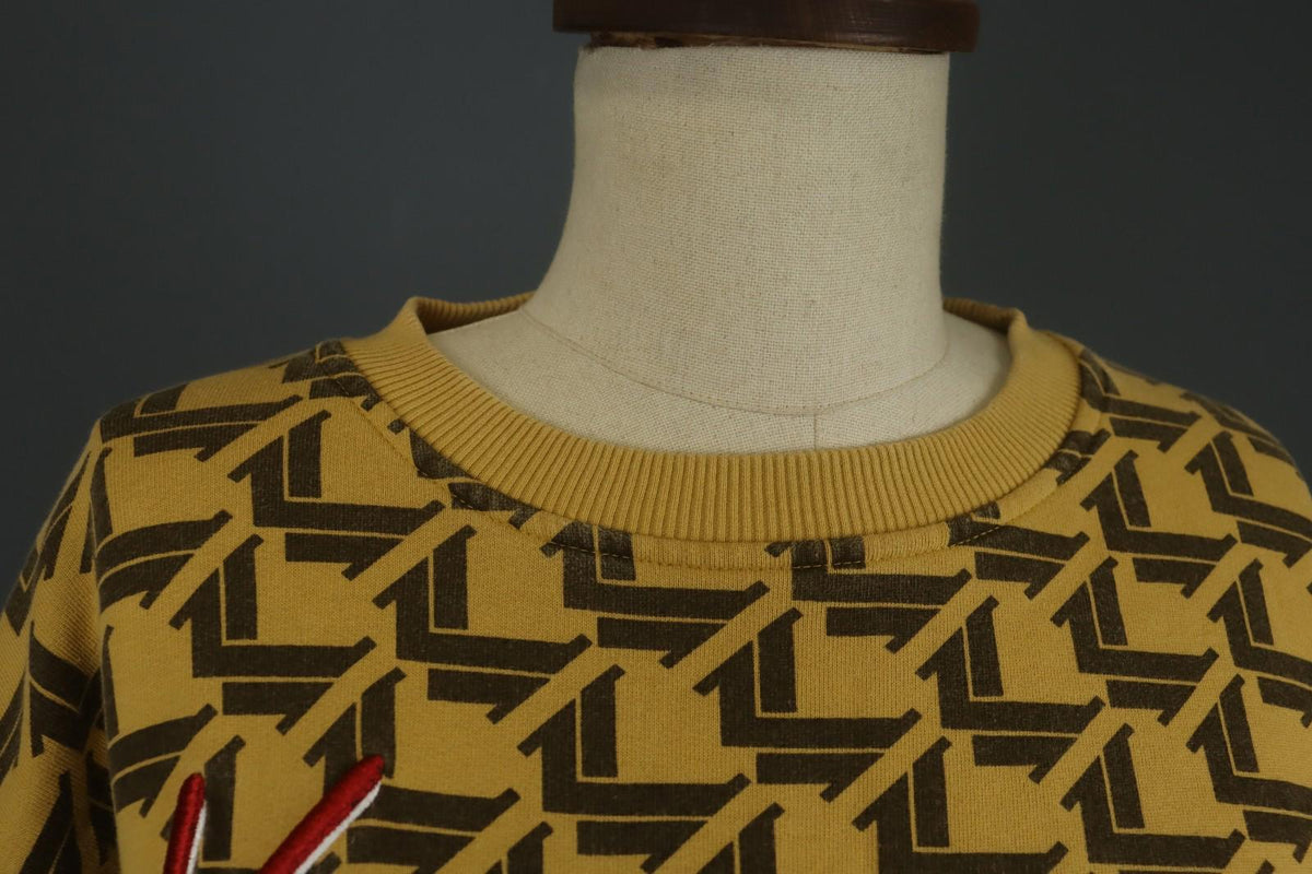 Karl Kani Multi Geometric Fleece Lined Raglan Sleeve Pullover Sweatshirt – Size M