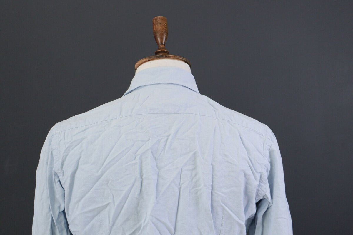 La Martina Buenos Aires Blue Solid Long Sleeve Dress Shirt – Size XL 43