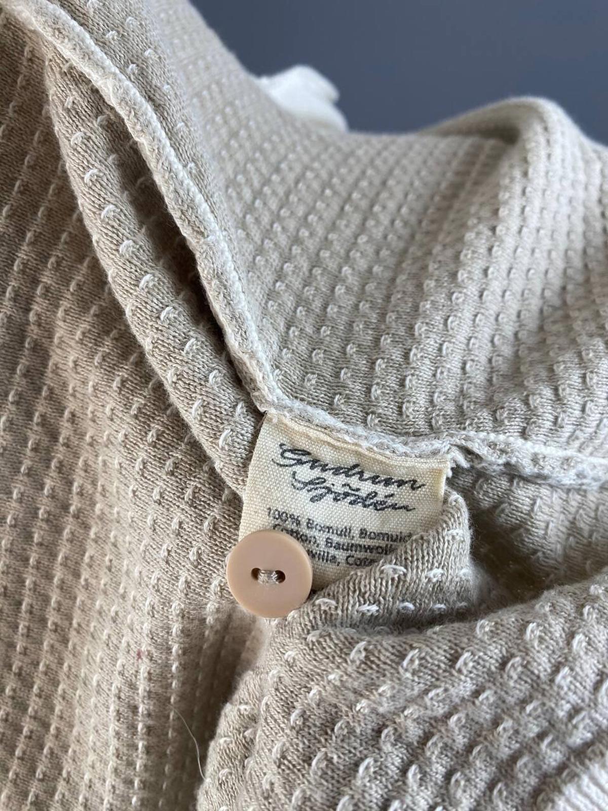 GUDRUN SJODEN Ivory Textured Knit Cardigan Sweater – Size L