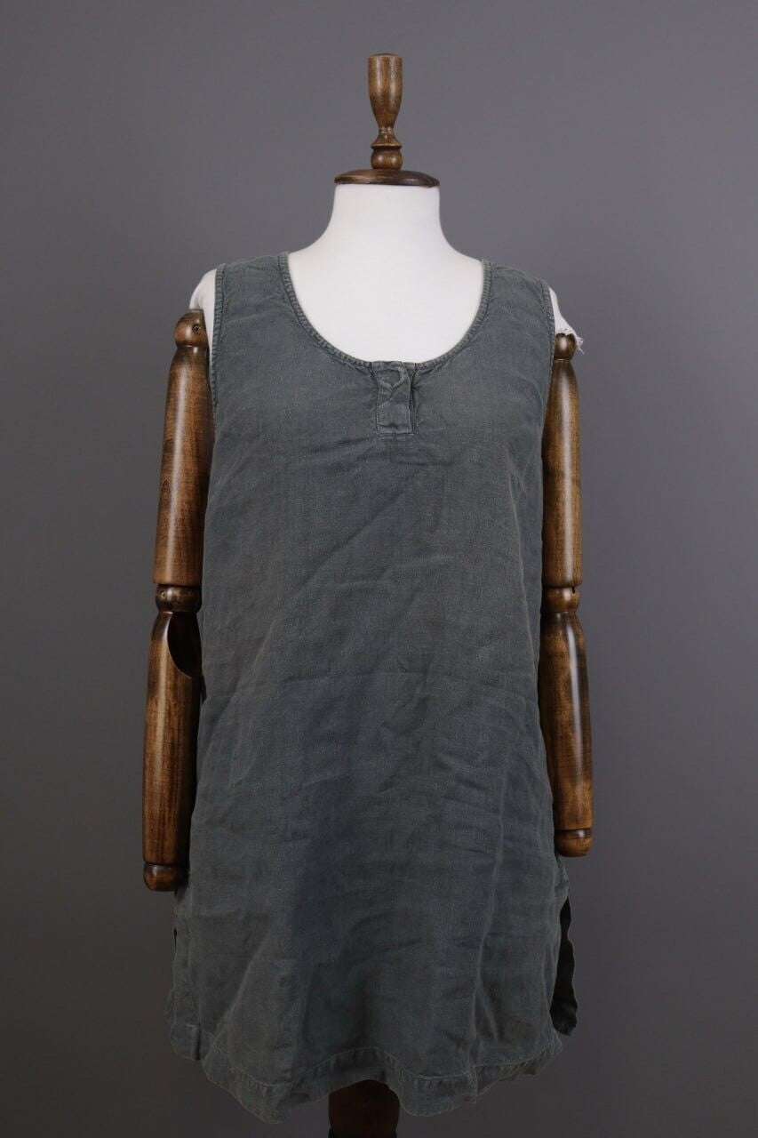 Oska Gray Linen Relaxed Lagenlook Oversized Tunic Dress – Size 4