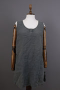 Oska Gray Linen Relaxed Lagenlook Oversized Tunic Dress – Size 4