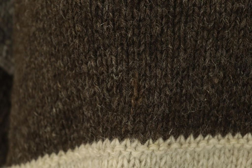 PACHAMAMA Multi Striped Wool Cable Knit Mock Neck 1/4 Zip Sweater – Size L / M