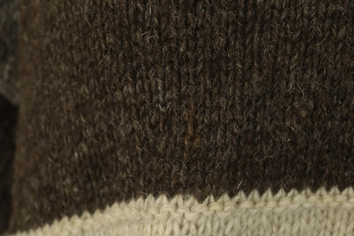 PACHAMAMA Multi Striped Wool Cable Knit Mock Neck 1/4 Zip Sweater – Size L / M
