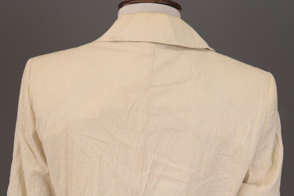 WEEKEND MAX MARA Beige Pinstripe One Button Blazer Jacket – Size USA 10