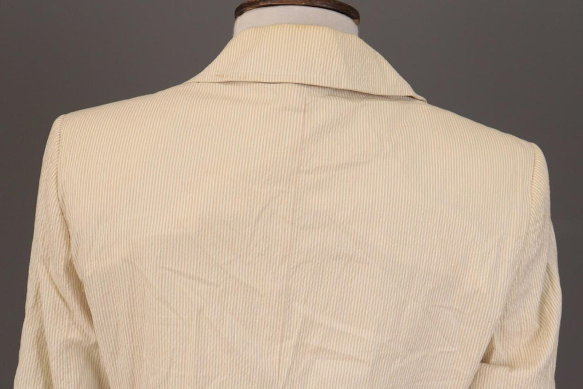 WEEKEND MAX MARA Beige Pinstripe One Button Blazer Jacket – Size USA 10