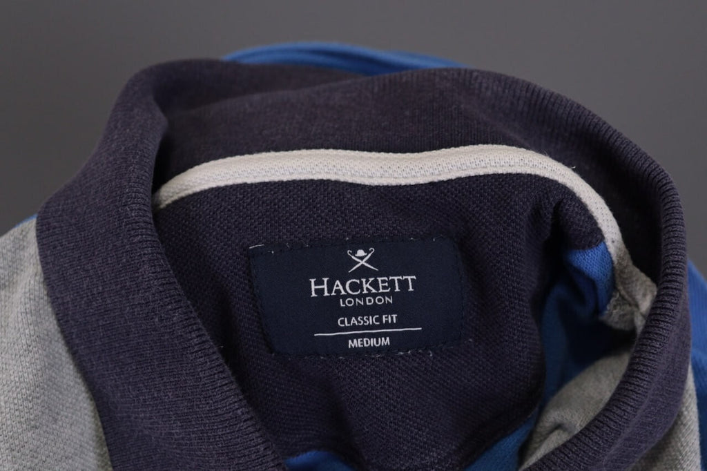 Hackett London Classic Fit GB Gray Summer #3 Short Sleeve Polo Shirt – Size M – Used