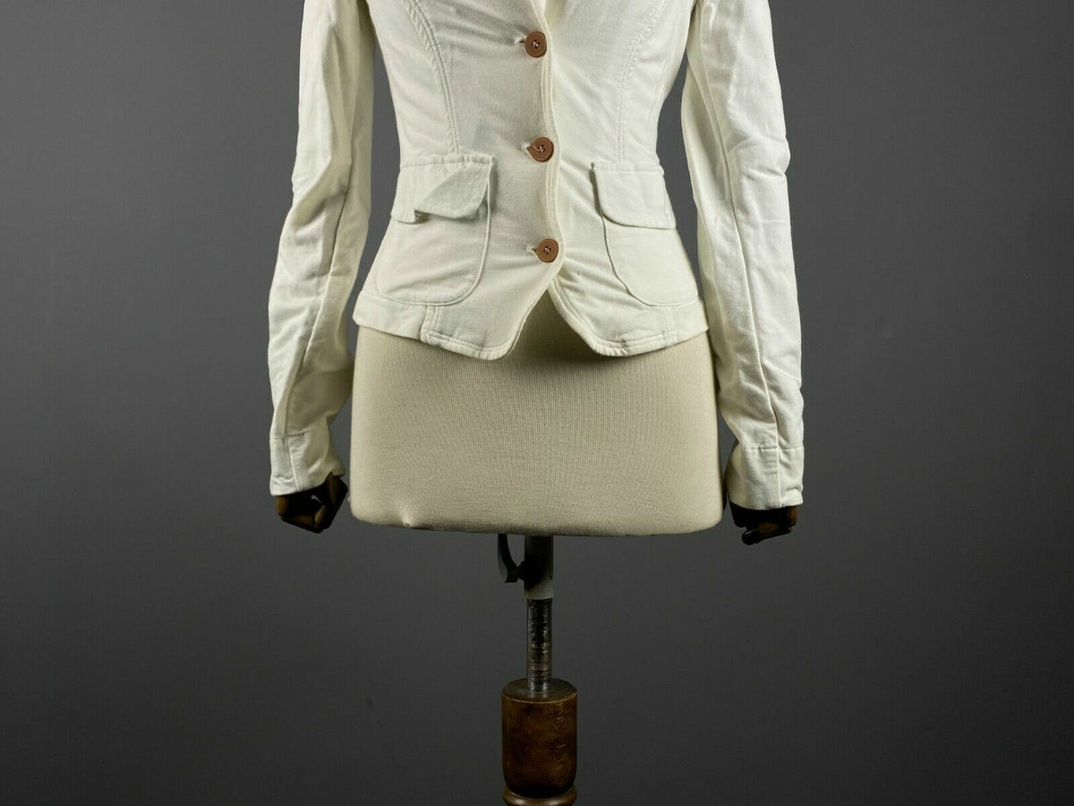Weekend Max Mara White Long Sleeve Cotton Blazer Jacket – Women's S