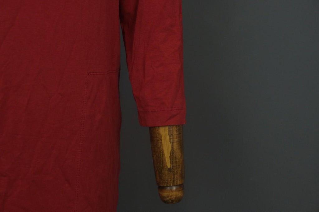 GUDRUN SJODEN Red Organic Cotton Long Sleeve Round Neck Sweater Dress – Size S